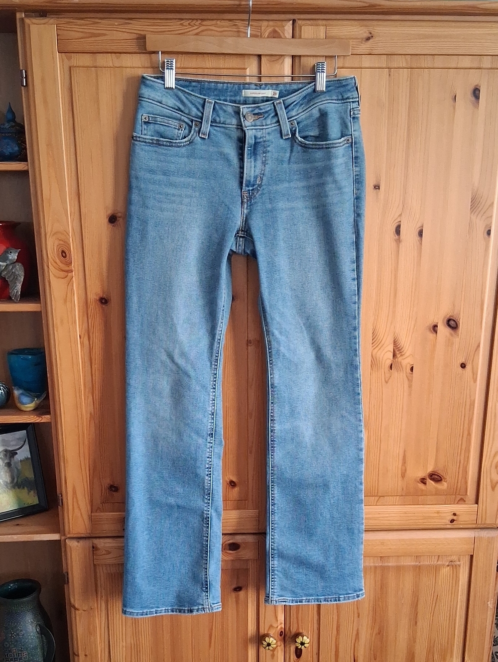 Levi's Superlow Boot Cut Stretch Low Rise Denim Jeans Size 28 - Picture 7 of 7
